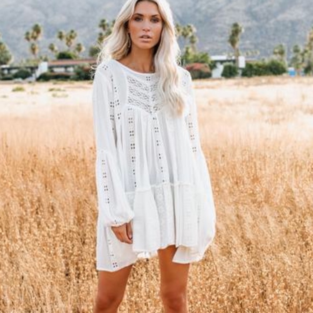 🔴SOLD🔴Free People Black Embroidered Lace Tunic - Picture 7 of 7